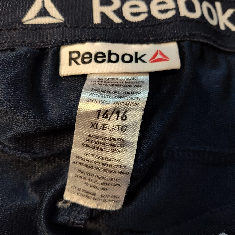 Navy Blue Boys Reebok Joggers - Picture 4 of 4